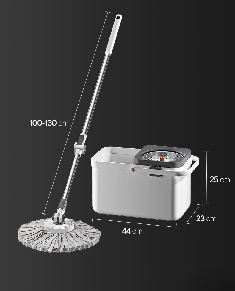 Wuyuehua Rotating Mop Handle, 130CM Long, with 2 Attachments, Labor-Saving Pole, Floating Design for Home Use, All-In Lazy Person's Floor Cleaning Tool 14