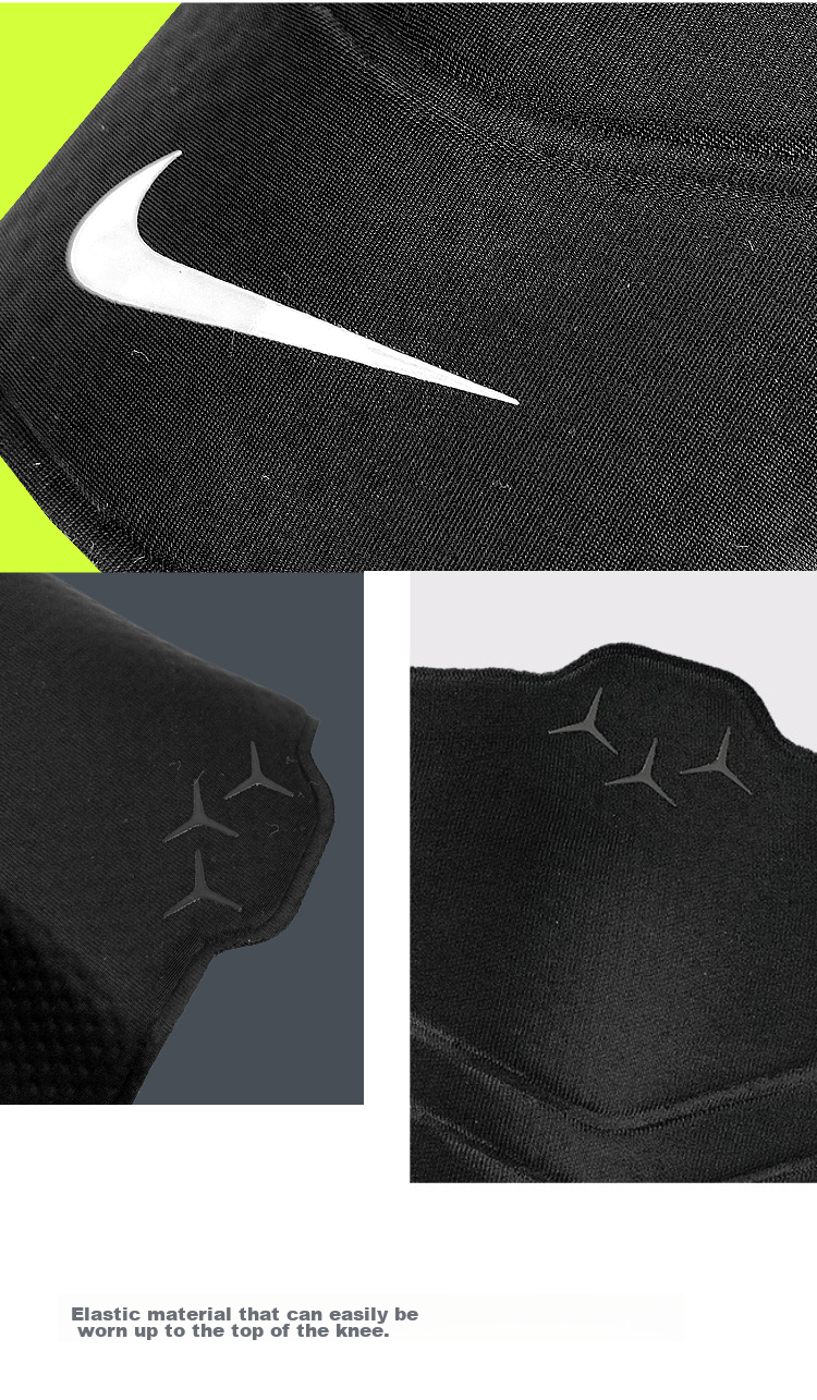 NIKE Professional Sports Knee Pads for Basketball, Badminton, Rock Climbing, Meniscus Protection N1000674010 Size M Two Pieces 9