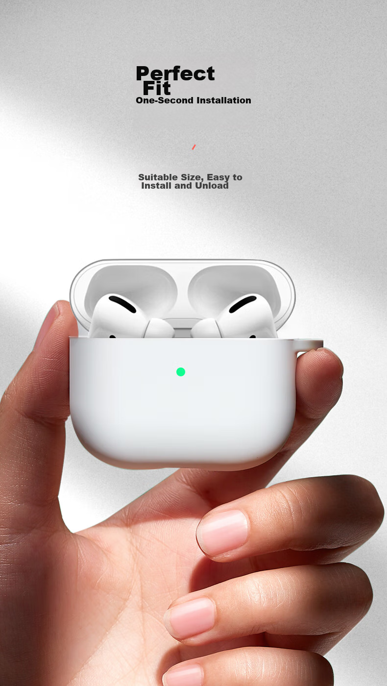 ESR Compatible AirPods 3 Case, 2021 Apple Third-Generation Wireless Bluetooth Earphone Cover, Silicone Ultra-Thin Charging Shockproof Case with Hook for Anti-Loss Storage Box, Red 11