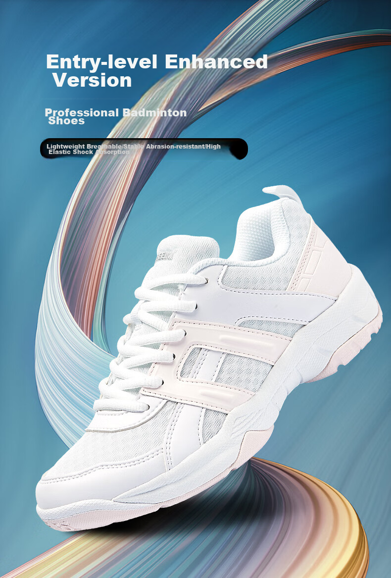 KAWASAKI Badminton Shoes for Women, Professional Competition Training, Wear-Resistant, Shock-Absorbing, Breathable Sports Shoes K-073D White And Pink 37 1