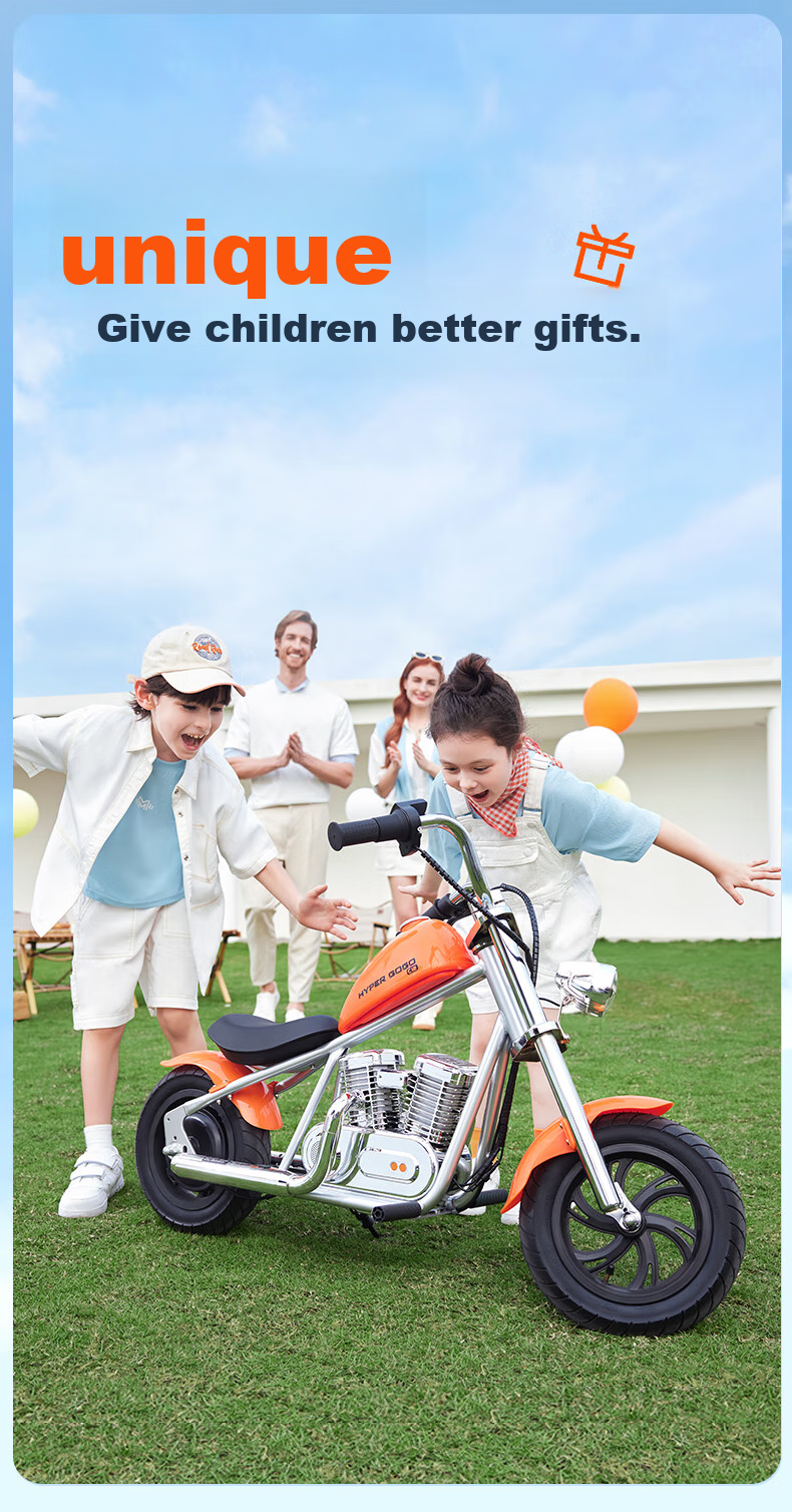 Baofengqishi Children's Electric Motorcycle Two-Wheeler Scooter for Ages 3-12, Small Electric Scooter Birthday Gift C12 Exploration Black 4