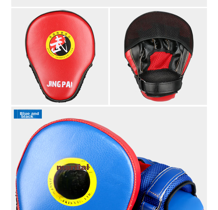 Jingpai Boxing Target, Children And Adults Training Curved Hand Target, Taekwondo Foot Target, Red, 2-Piece Set 10