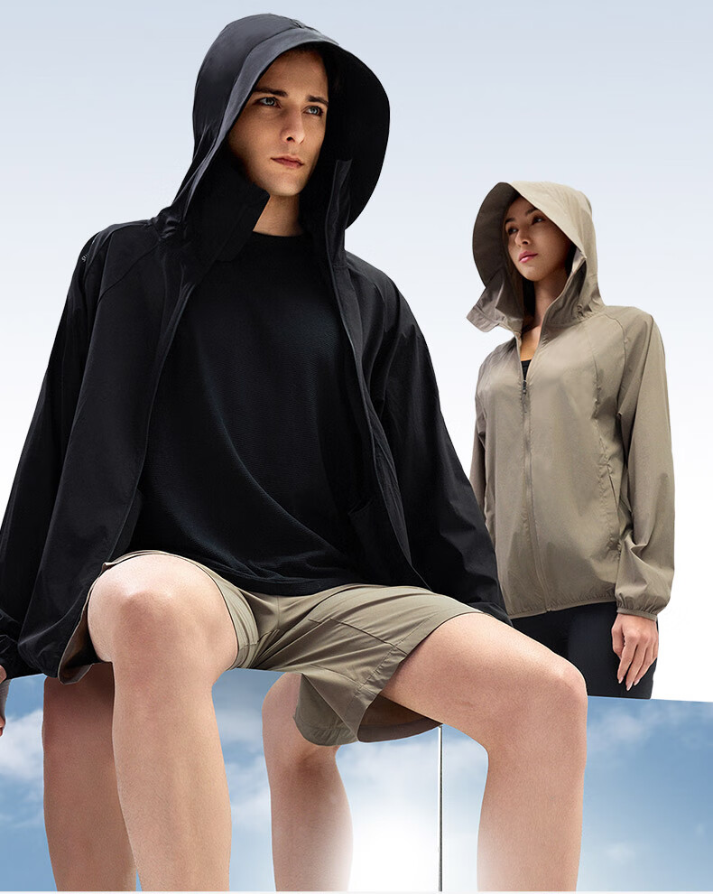 SUPIELD Sun Protection Cooling Jacket for Men And Women, 7A Antibacterial Lightweight Summer Coat, Moisture-Wicking Quick-Dry Wear-Resistant Ice Crystal Black XL 6