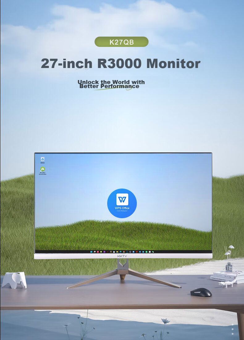 KKTV 19.5-Inch Office Monitor, HDMI + VGA Ports, Wall-Mountable, Small Screen for Office Monitoring And Secondary Display, K20AHH 1