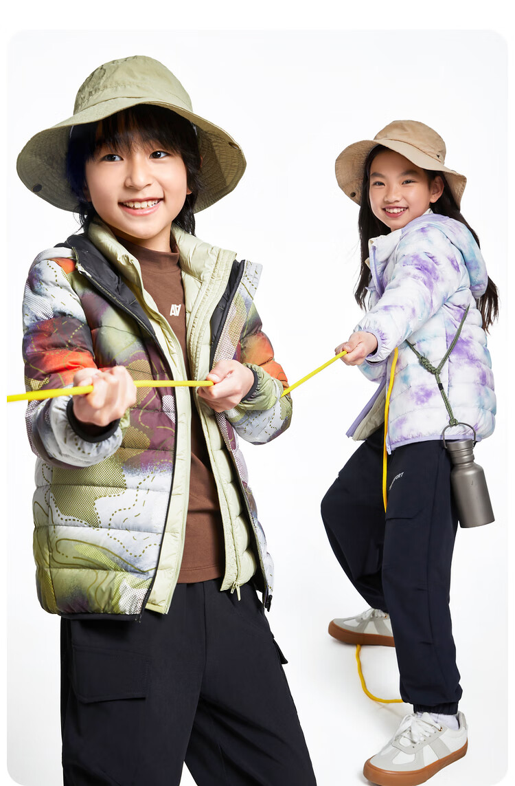 Annil Children's Clothing, Boys And Girls Lightweight down Jacket, 2024 Winter New Style Triple Protection Warm Coat, Black Floral Pattern, Size 170 8