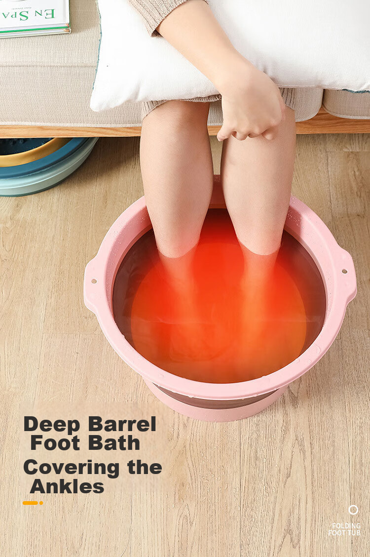 Jingxun Foldable Foot Soaking Bucket, Portable Foot Washing Basin for Travel, Business Trips, Home Use, Dormitory, And Foot Spa 5