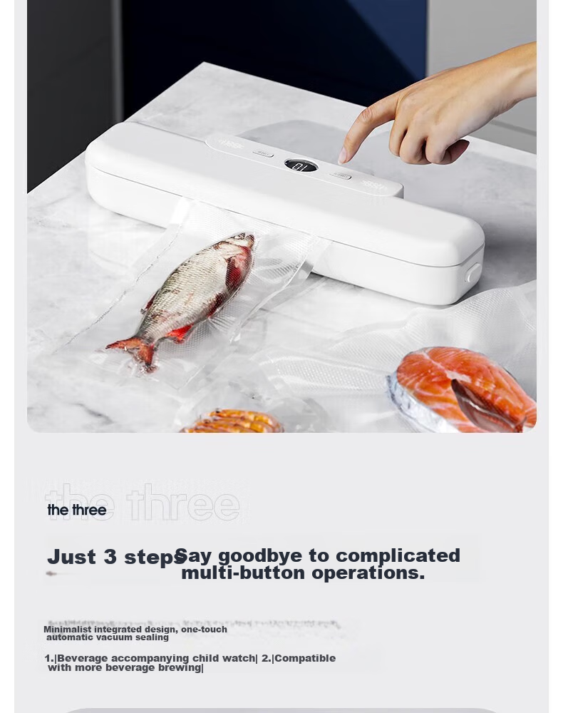 Maomiyoupin Vacuum Sealer, Food Packaging Machine, Bagging Machine, Plastic Sealing Machine, Snack Preservation Dry And Wet Sealing, Small Fully Automatic Compression Tool 9