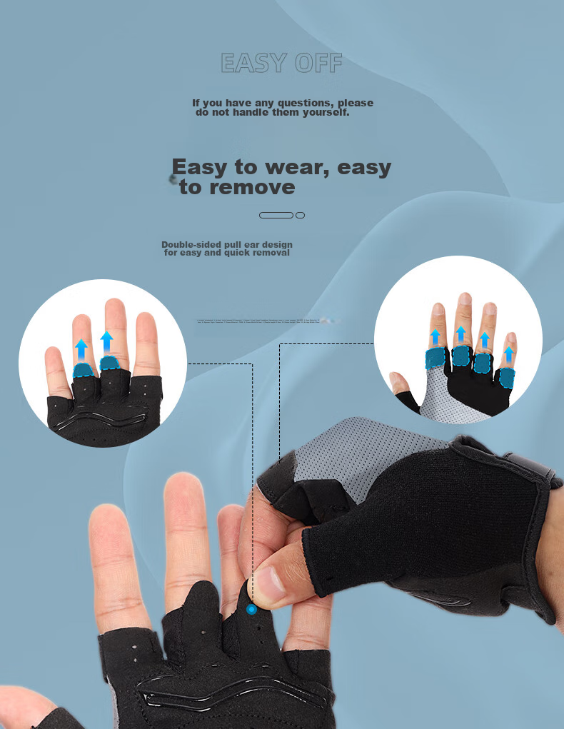 Li-Ning Cycling Gloves, Half-Finger Summer Outdoor Gloves for Men And Women, Short Finger Riding Gloves, Cycling Equipment 8