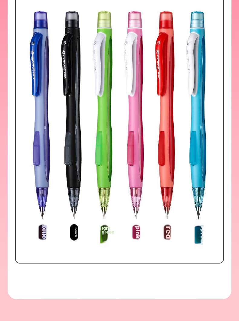 Mitsubishi (Uni) Student Mechanical Pencil M5-228 with Side Button for Lead Extraction, Eraser Included, Light Blue, Single Pack 9
