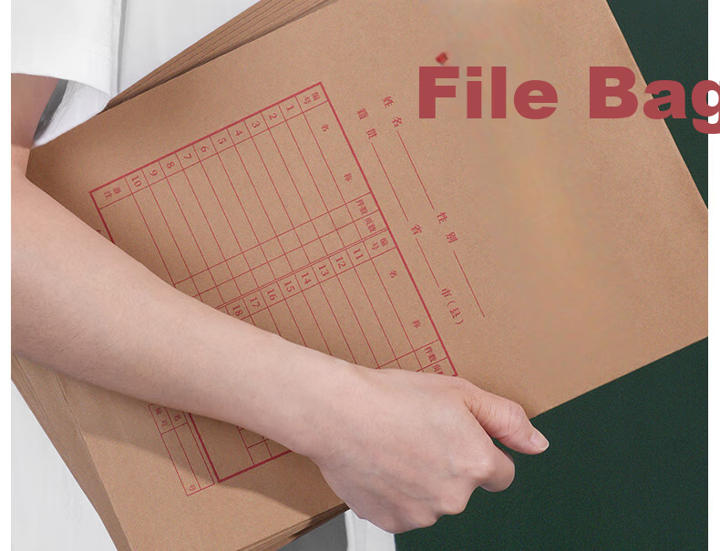 Deli 10 Pieces 280g Kraft Paper File Folders, Document Storage with 4cm Side Width, for Bids And Contracts, File Organizer for Documents And Receipts, Protective Folder 64103 17