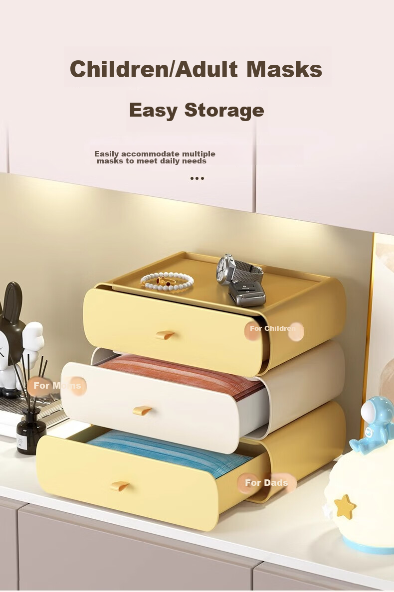Jiadu Entryway Desktop Storage Box [Three Layers], Entrance Decoration, Living Room TV Cabinet Drawer Key Mask Storage Box 4