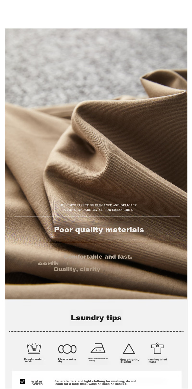 Dme Cropped Pants for Spring And Autumn, New Straight-Leg Suit Pants with Fake Pockets, Casual Trousers for Women, Khaki, S 31