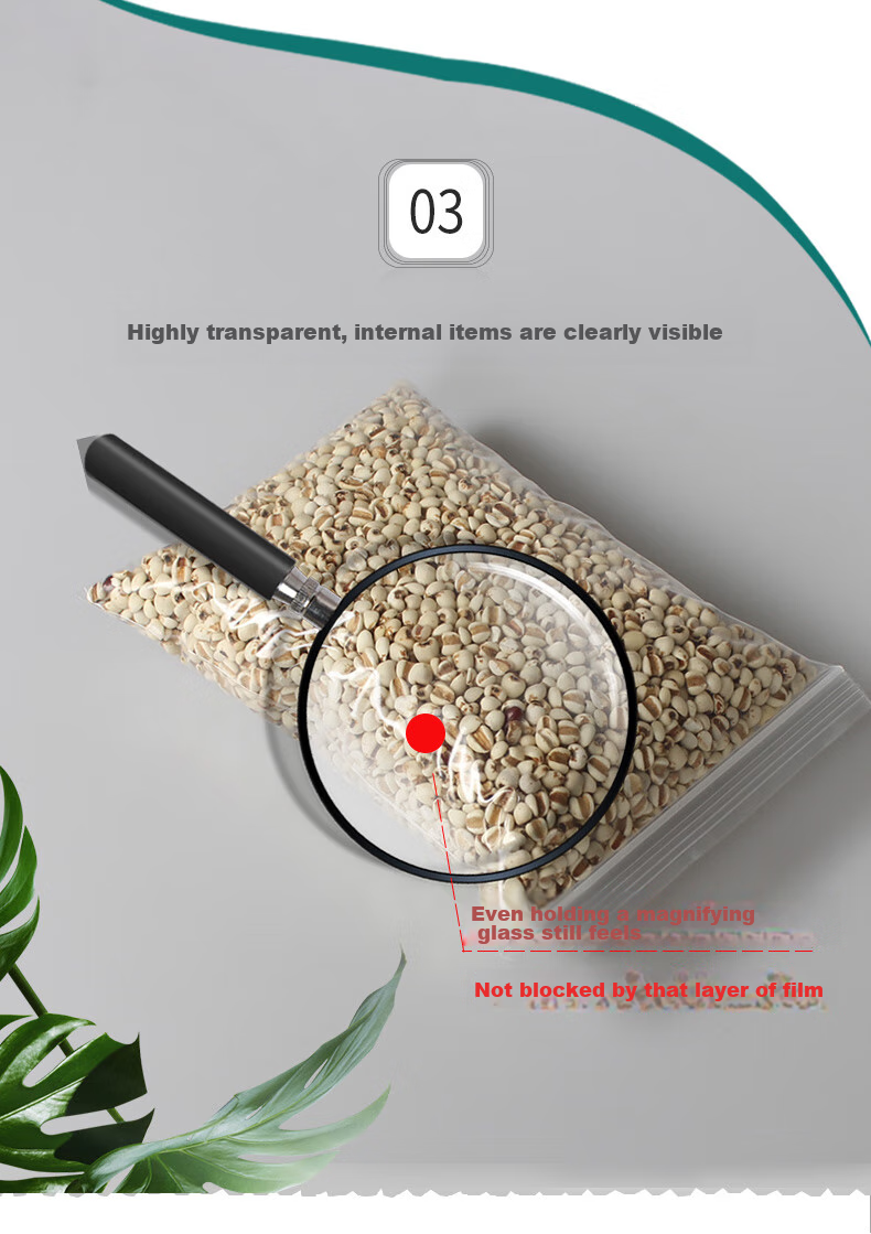 Xinzhi Food Self-Sealing Bags, 100 Pieces, No.10 Size 24*34cm, Fresh-Keeping Thickened Sealed Bag, Waterproof PE Transparent A4 Paper Storage Bag, Sealing Bag, Airtight Bag, Plastic Sealing Bag 6