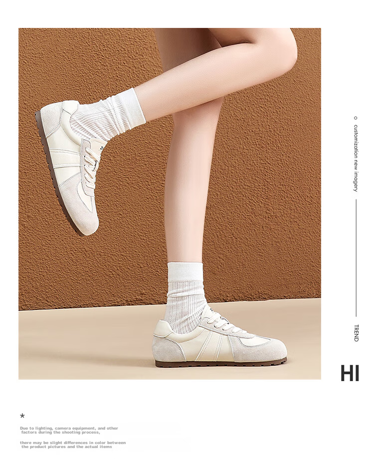 ZHR Casual Shoes for Women, Retro Patchwork Dexun Shoes, Genuine Leather Versatile Sports Shoes for Women, A120 Beige, Size 35 16