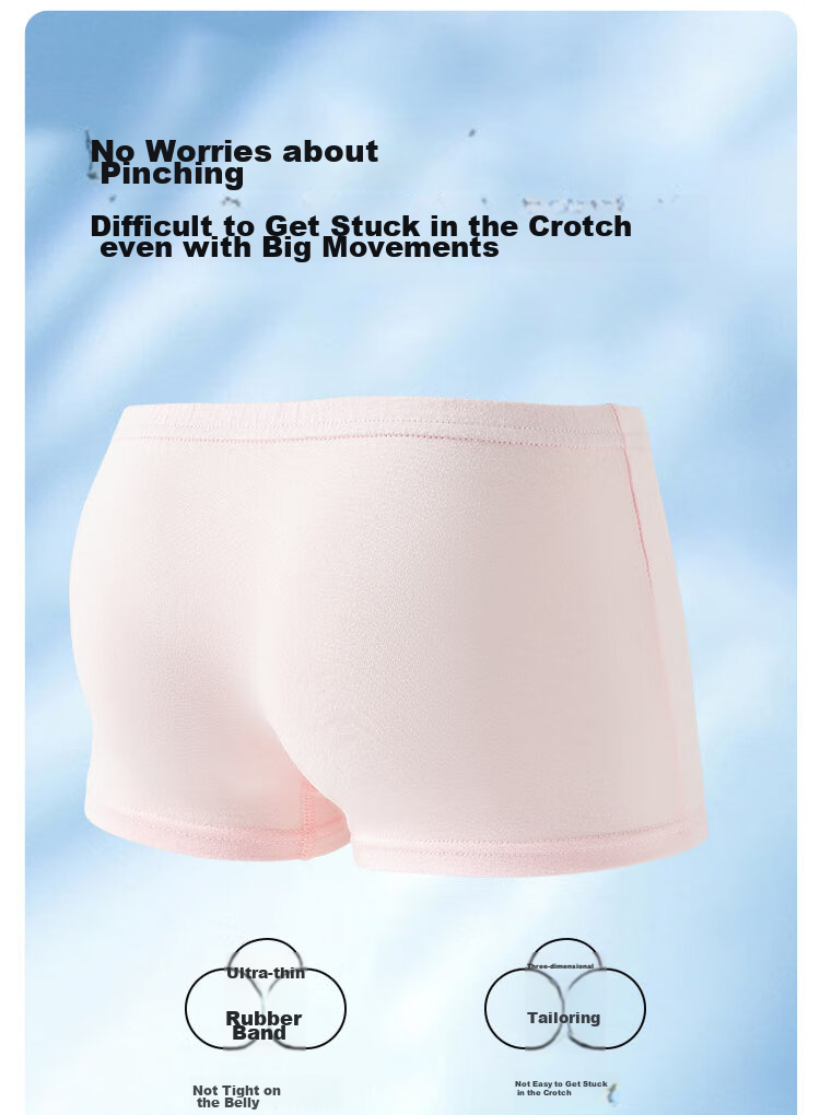 Bingxuemumian Girls' Cotton Underwear, Class A Cotton Boxer Briefs, 7A Grade Antibacterial Breathable Shorts, for Growing Children And Teens 9