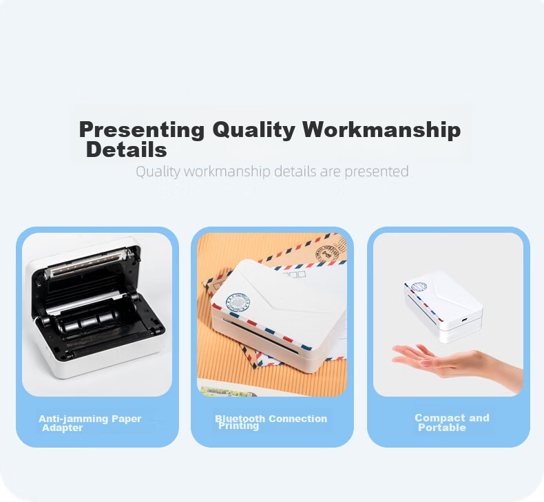 MR.IN 3-Inch Wide High-Definition Error Correction Printer M03A, Specialized for Middle School Students, Thermal Pocket Learning Printer, Compact Home Portable Error Correction Organizer, Compatible with 2-Inch 7
