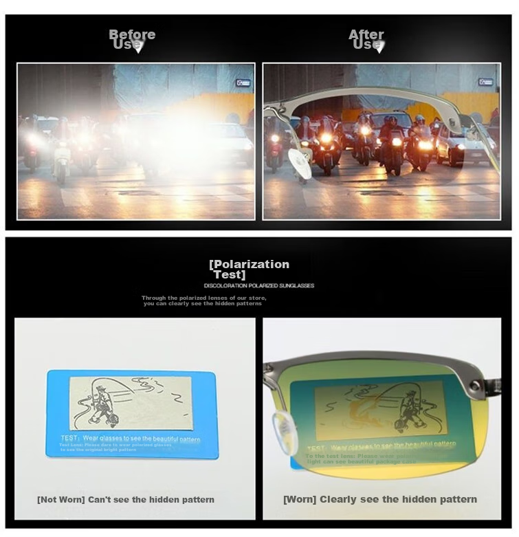 LESCA LUNETIER Driving Sunglasses, Day And Night Use, Night Vision, Driving at Night, Polarized Glasses for Men, Specialized Cycling Glasses for Nighttime 3