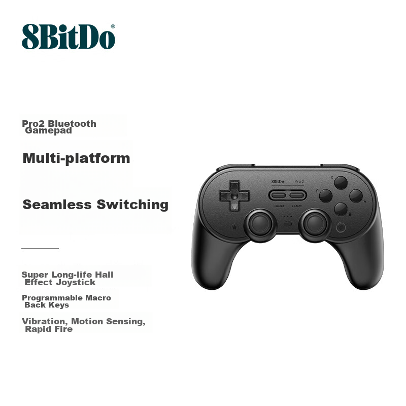 8BitDo Pro 2 Game Controller Switch 2 Bluetooth Wireless Hall Joystick Monster Hunter Multi-Platform PC Steam Mobile Phone