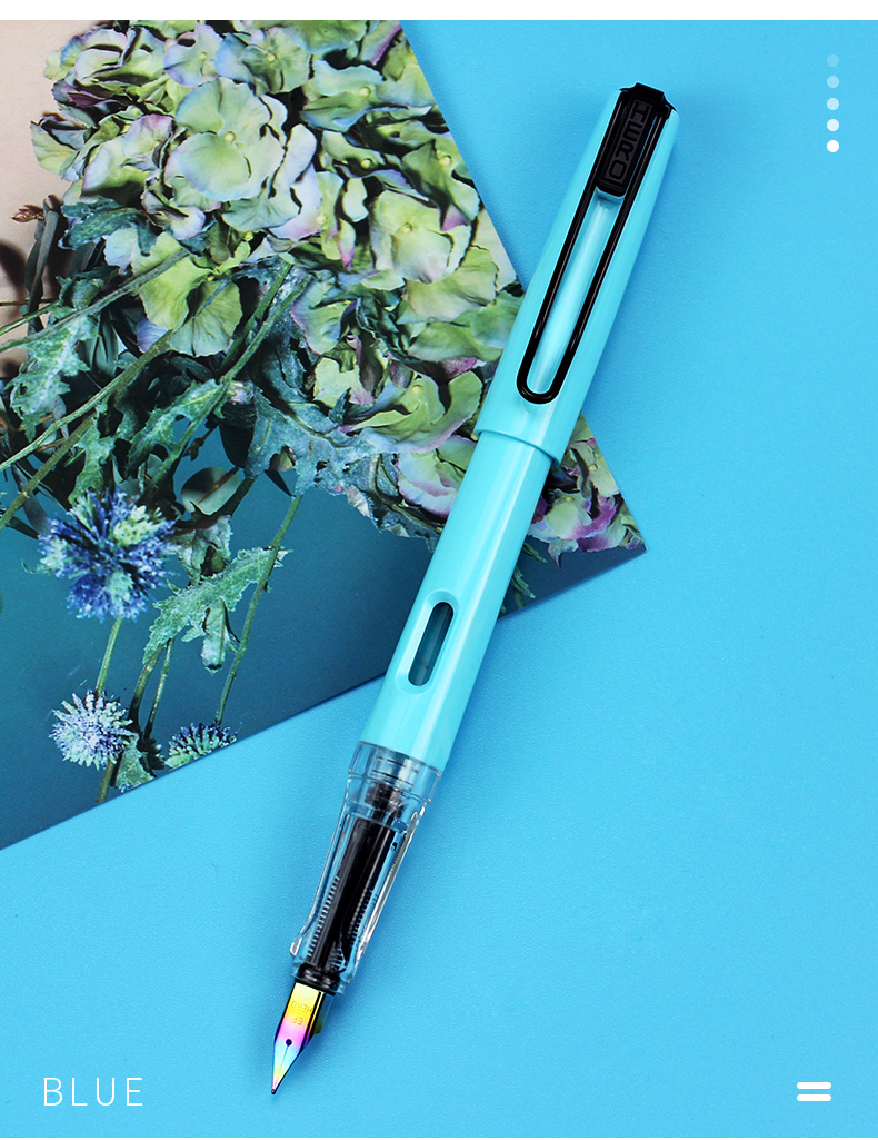 HERO Fountain Pen 367 Macaron Student Fountain Pen for Handwriting Practice And Posture Correction, Iridium Nib (With 6 Extra Ink Cartridges) Pink EF Nib (Nib Tip Color Randomly Selected) 7