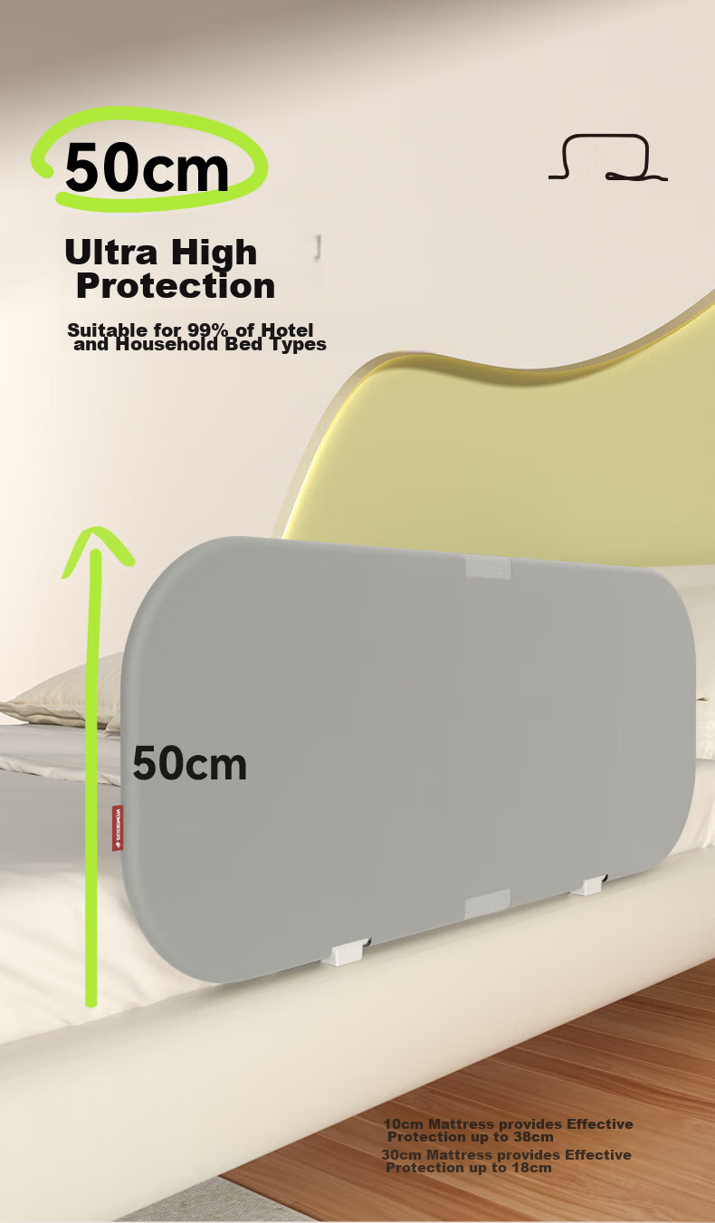 EUDEMON Portable Bed Guard Rail, Baby Travel Bed Anti-Fall Child Bedside Barrier, Foldable Fence, Single-Sided 0.9 Meter 10