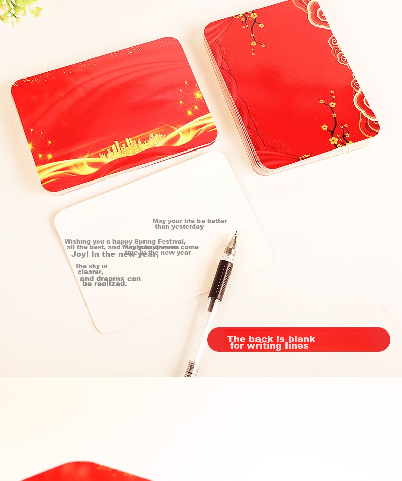 Geshan Host Large Speech Cards for Annual Meetings 2025, New Year's Eve Party, Wedding, Red Host Performance Cards, Universal Host Cards for Events And Parties, 30 Pieces 3