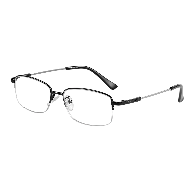 Mr. PuTian Reading Glasses for Men And Women, Imported High-Definition Anti-Blue Light Presbyopic Glasses, Memory Titanium 76035, 100 Degrees, for Ages 40-49