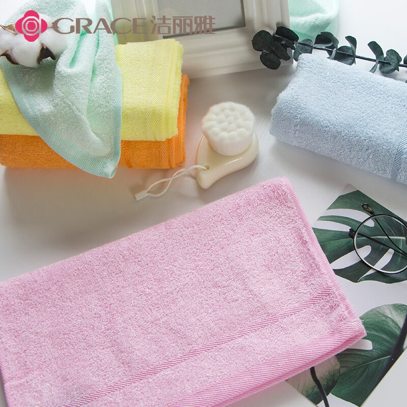 Grace Bamboo Fiber Small Towels, 4-Pack, Soft Solid Color, for Children And Adults, Home Use, Face Washing, Baby Face Towel, 27*48cm, Sports