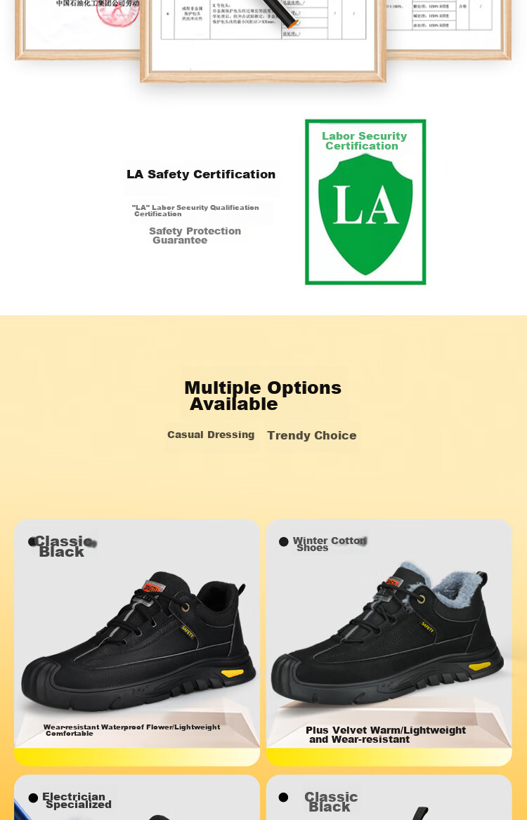 Jingtu Safety Shoes for Men, Self-Operated, Summer Breathable, Steel Toe Cap, Puncture-Resistant, Waterproof Work Boots 0253-J Size 43 11