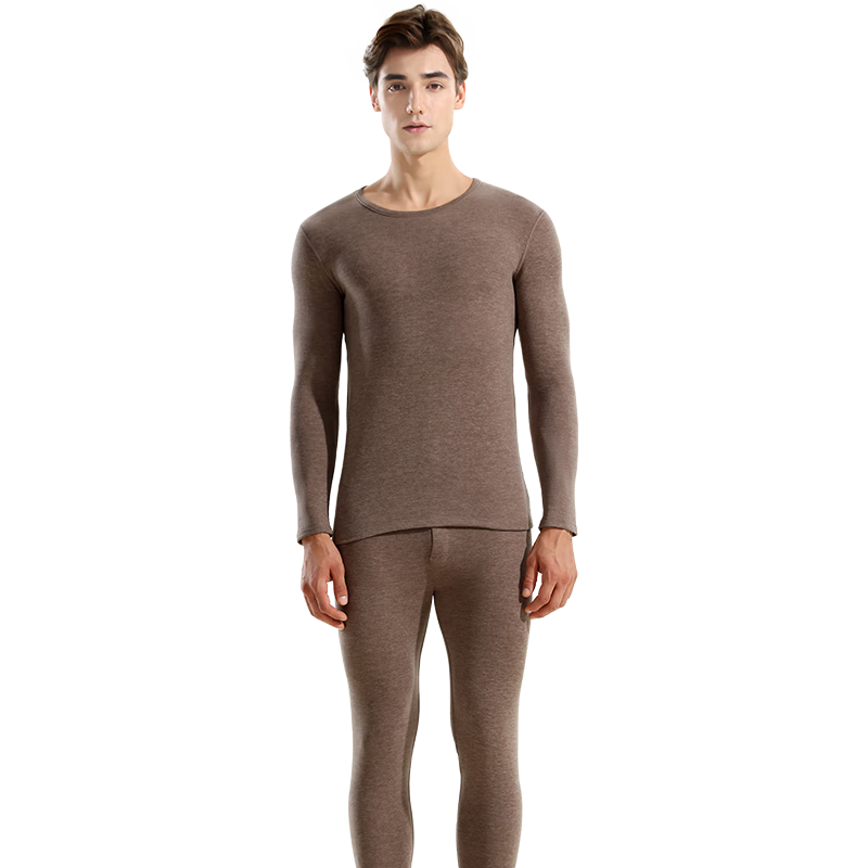 MiiOW [Acetate Goose Down Cashmere Silk] German Velvet Thermal Men's Warm Underwear Set Autumn Long Johns Thermal Suit