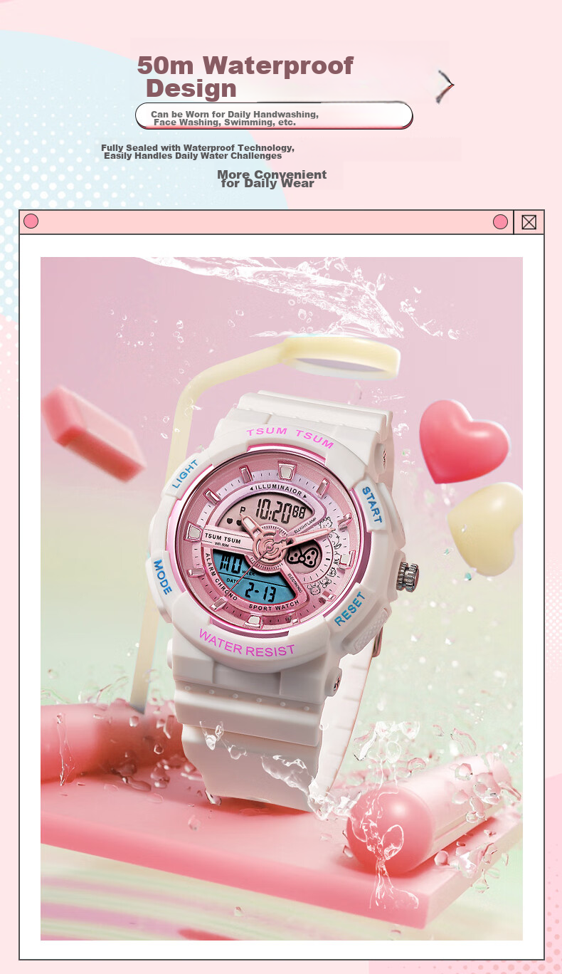 Disney Sports Waterproof Watch for Middle And High School Exams Only, Time-Telling Electronic Watch for Primary, Junior High And Senior High School Students And Childre 7