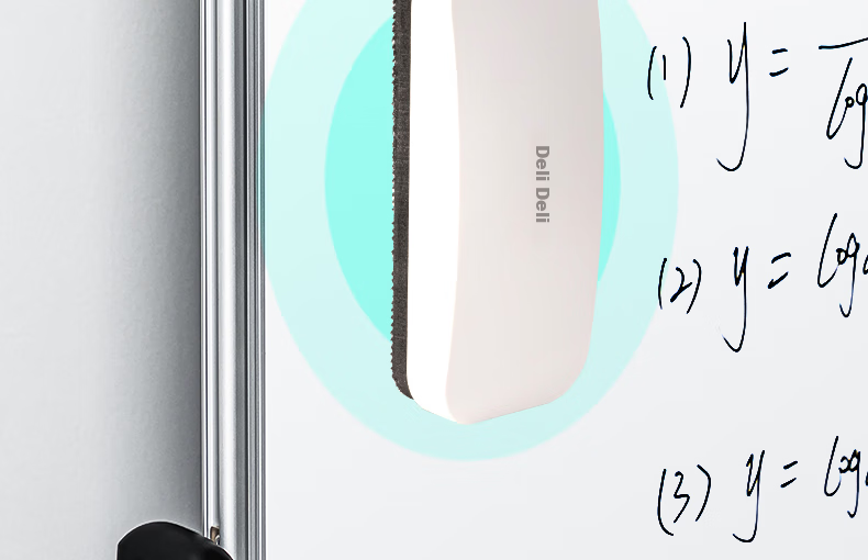 Deli 130*60*31mm Magnetic Whiteboard Eraser, Stylish Office Board Eraser Accessory, Whiteboard Pen Compatible Eraser, Felt Cloth School Blackboard Eraser Glass 50167 11