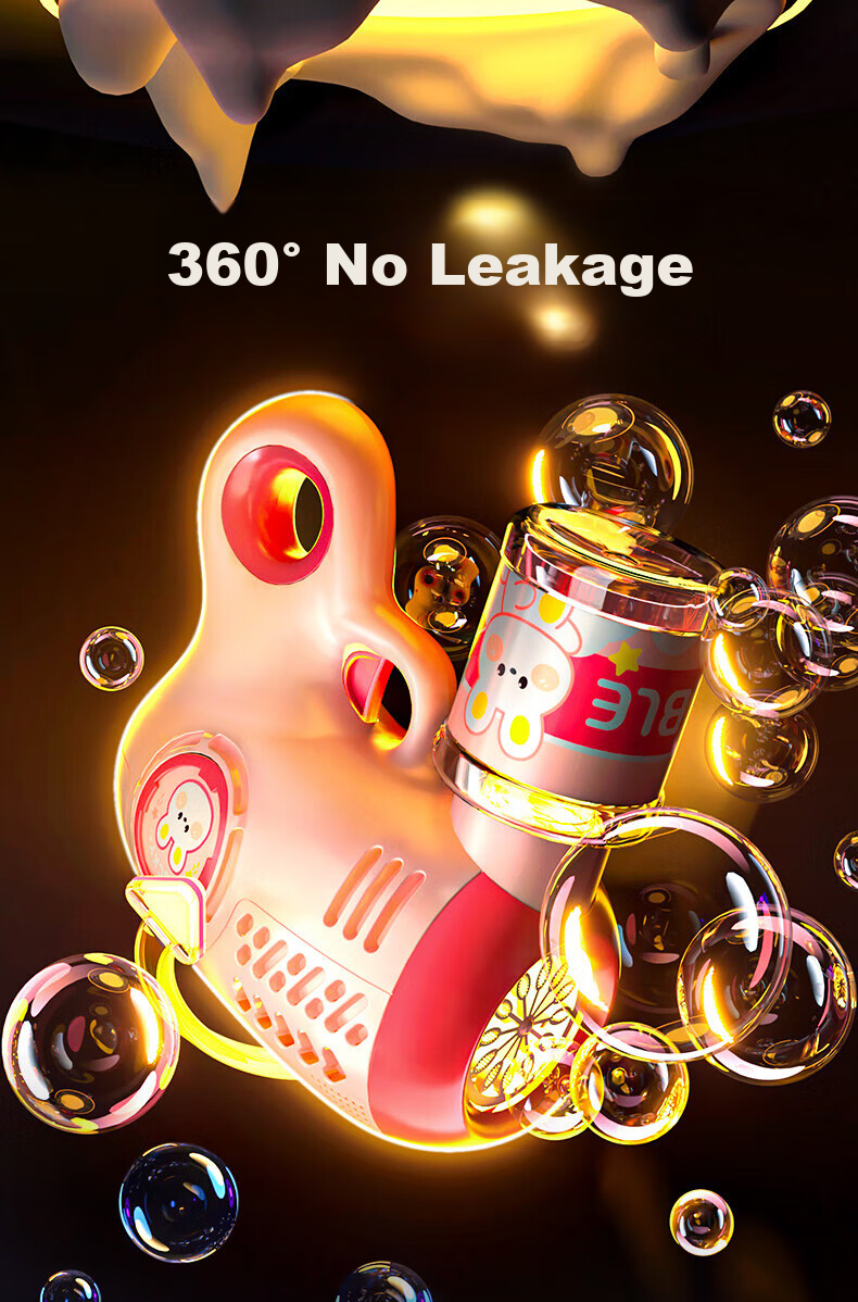 Miaobeile Bubble Machine Children's Handheld Toy Fully Automatic Electric Bubble Gun Infant Toddler Toy Girl Children's Day Gift 8