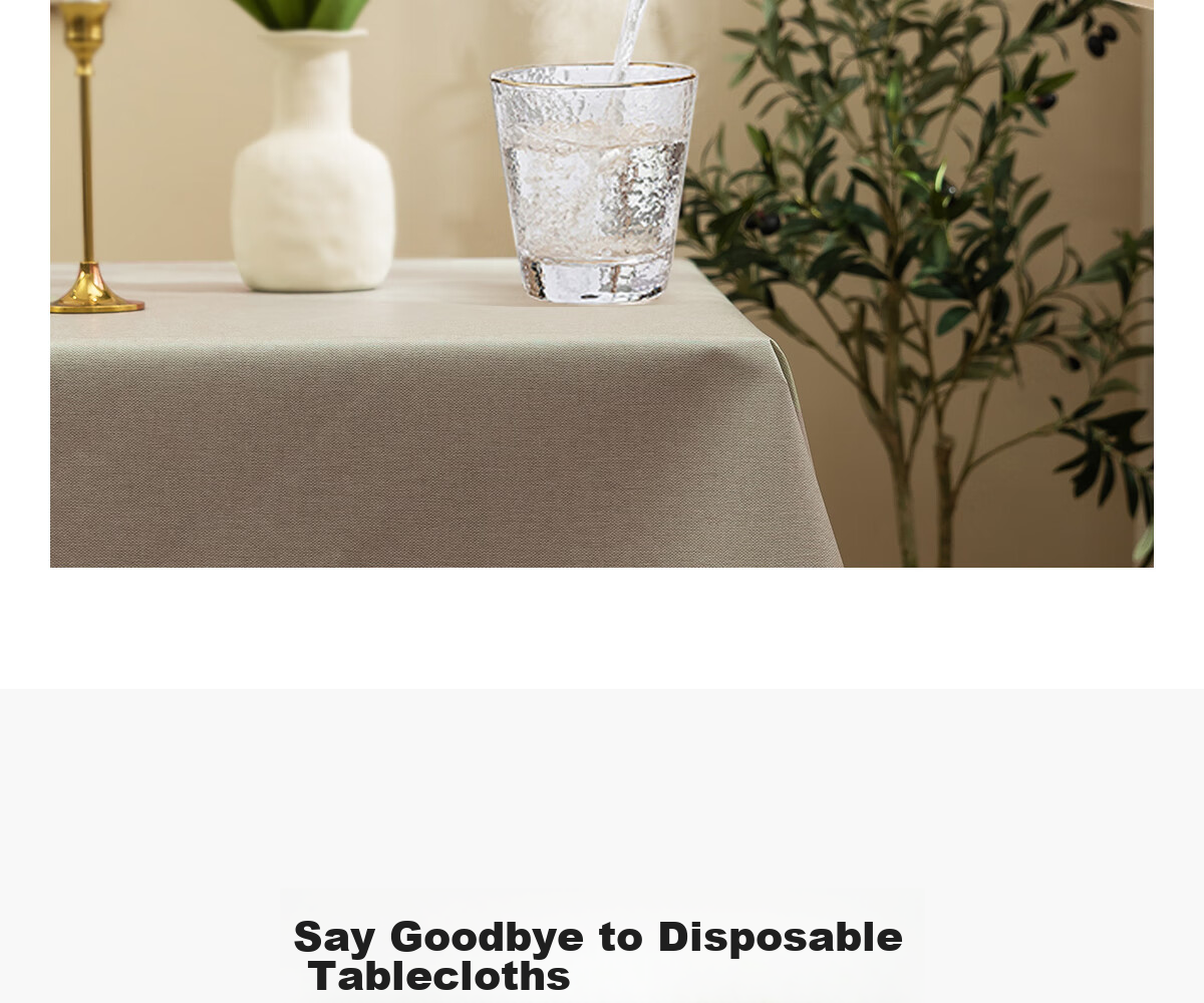 Mihua Tablecloth, Waterproof, Oil-Proof, Scald-Resistant, Washable, Heat-Resistant, Long Rectangular Tablecloth for Restaurants, PVC Table Mat, Morandi Mi 11