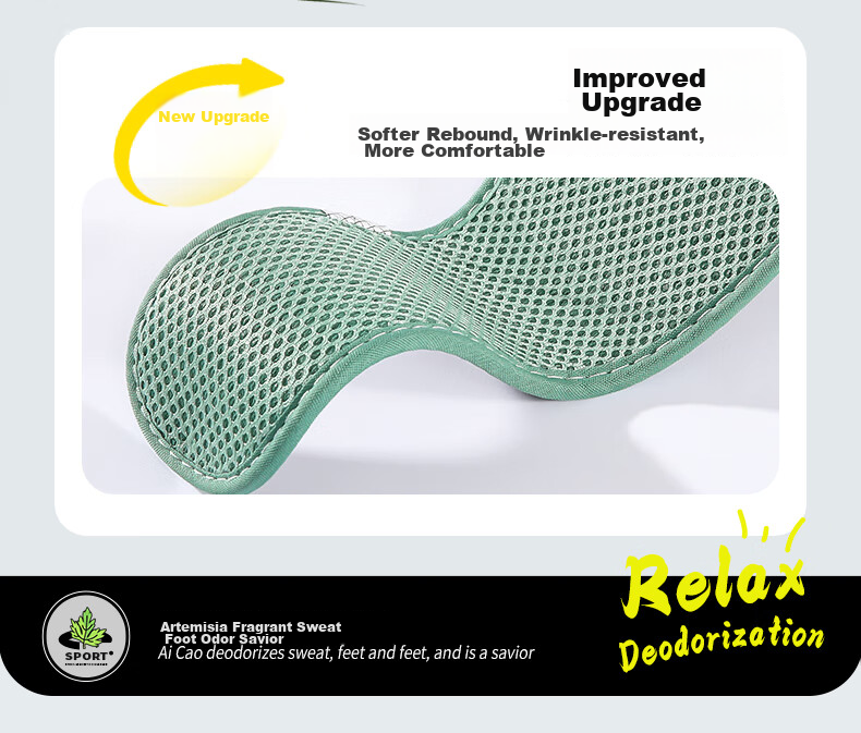 3AnGnI Odor-Resistant Insoles for Men, Sweat-Absorbing And Anti-Odor, Breathable Summer Sports Shoe Insoles, Pack of 6 Pairs 11