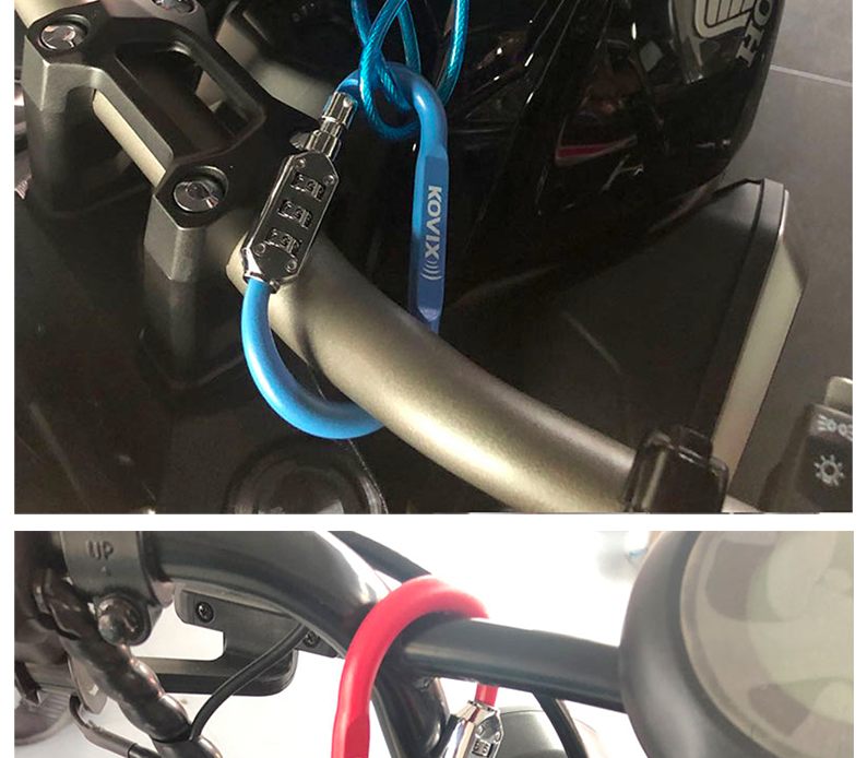 KOVIX KHEL Motorcycle Helmet Lock, Bicycle Lock, Electric Mountain And Road Bike Password Portable Anti-Theft Home Lock 16