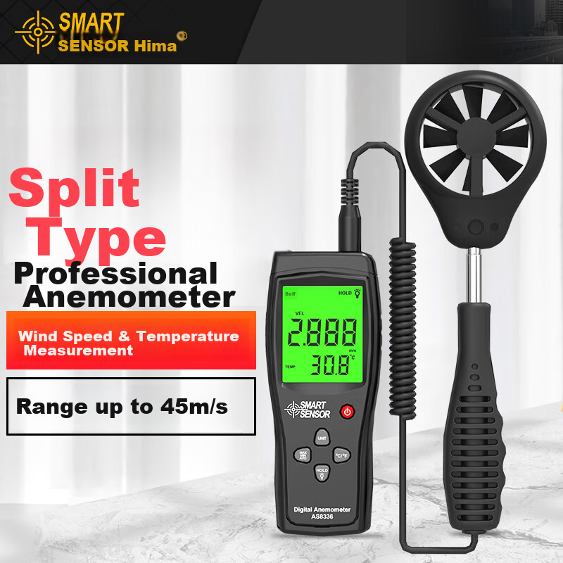 Xima AS8336 Anemometer, Handheld Digital Wind Speed Meter, Wind Speed Measuring Instrument