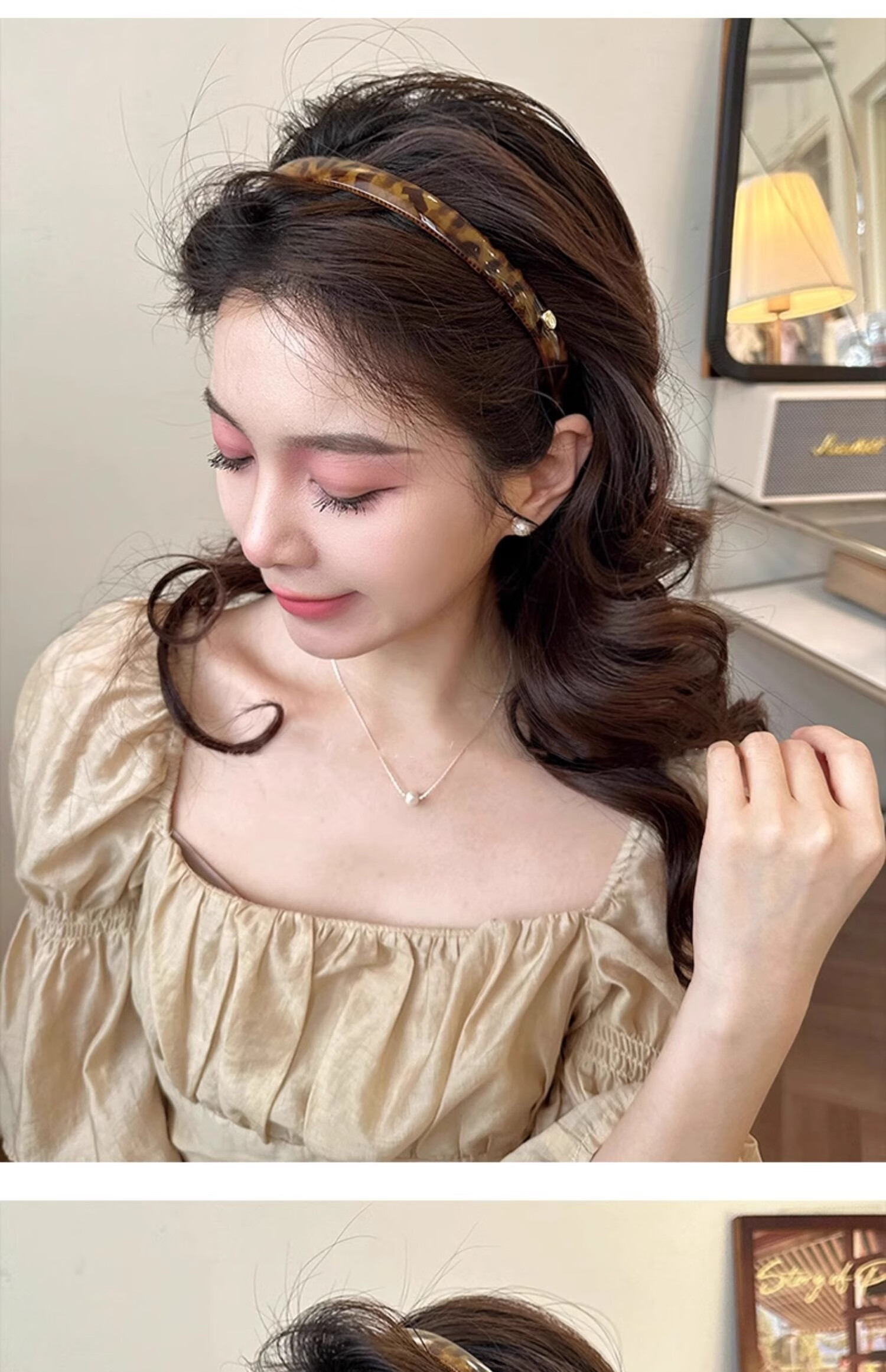 Xiangwan Headband, Vintage Leopard Print Hair Clip, Elegant And Versatile Women's Headwear for Going Out, Non-Slip Hairband, Mid-Autumn Festival Gift for Wome 8
