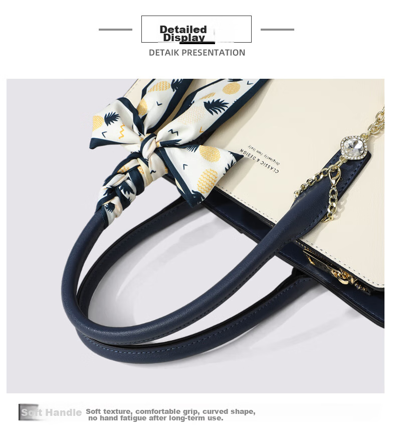 Viney Leather Handbag for Women, Large Capacity Tote Bag, Middle-Aged Crossbody Bag, Practical Birthday And Mother's Day Gift for Mom 10