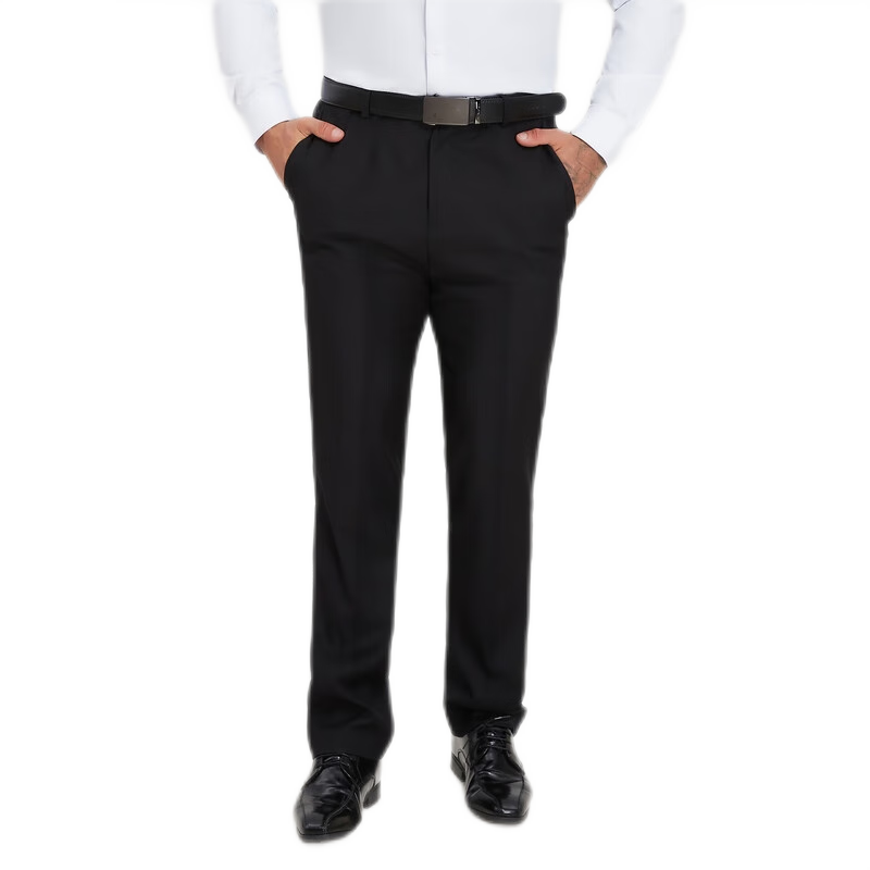 Dibinze Plus Size Men's Business Formal Loose Fit Straight Black Dress Pants 8XL