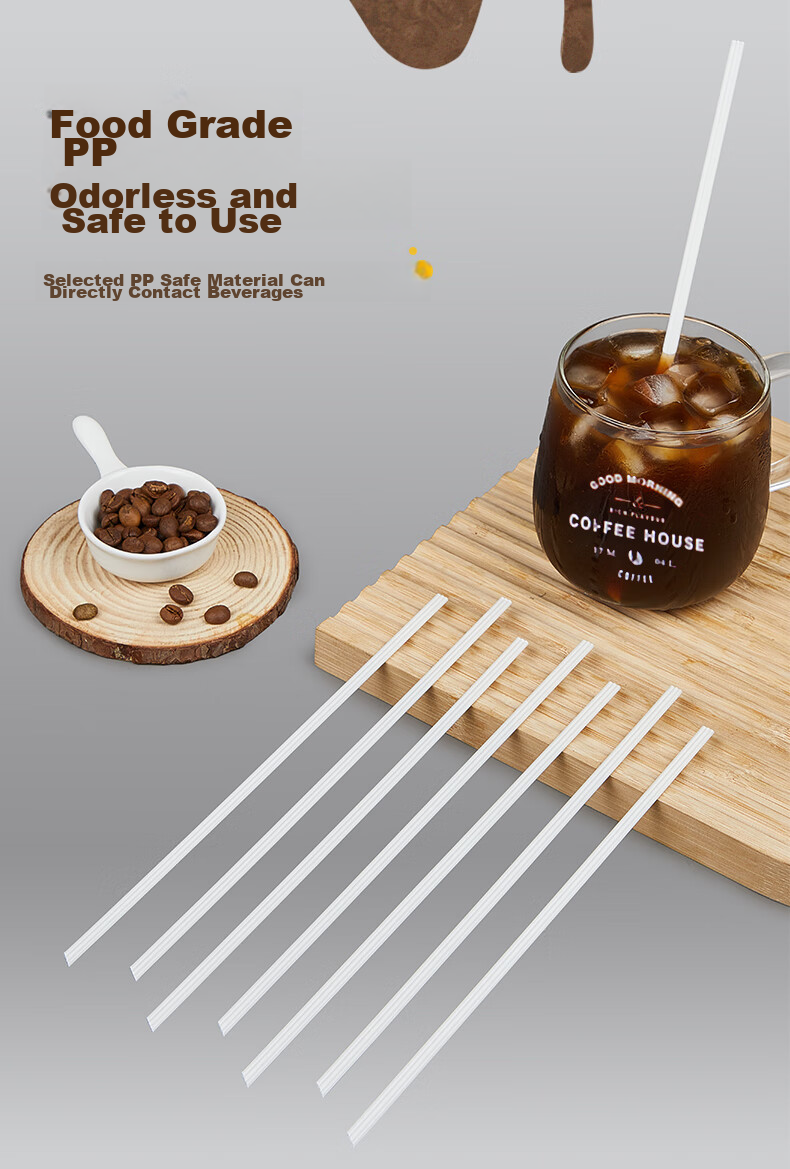 YOUAO Disposable Stirrers, 100 Individually Wrapped, PLA Biodegradable, Three-Hole Plastic Coffee Stirrers for Hot Drinks 2