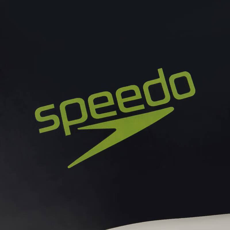 Speedo Youth and Kids Silicone Swim Cap Large Size for Long Hair Solid Color Unisex Black/Green