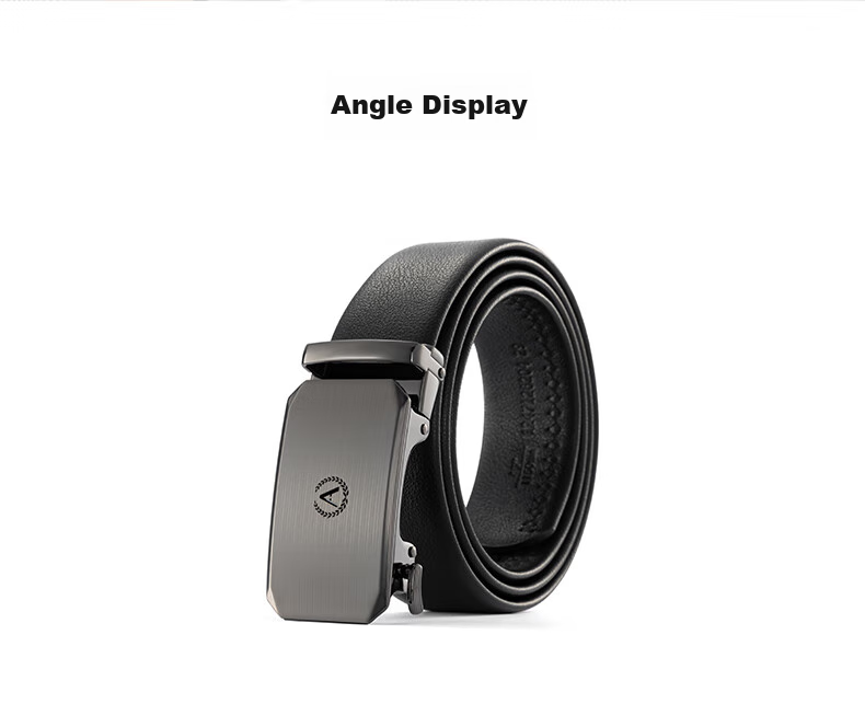 Aokang Men's Automatic Buckle Belt, Business Gift Box, Top-Grain Leather Waistband, Birthday Gift for Husband 10