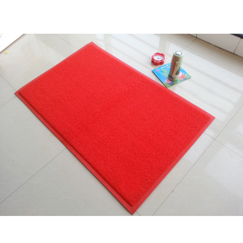 DIYIN Entrance Door Mat, Welcome Doormat, Waterproof Loop Pile Mat for Main Doorway, Non-Slip Mat, Red without Text, 50*70cm