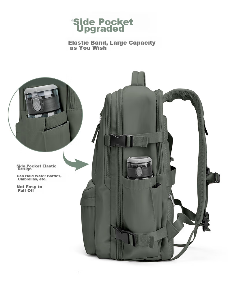 Landcase Backpack Travel Bag Large Capacity for Women And Men Short-Trip Tourism Bag Multifunctional Laptop Bag 5162 Dark Green Small Size 6