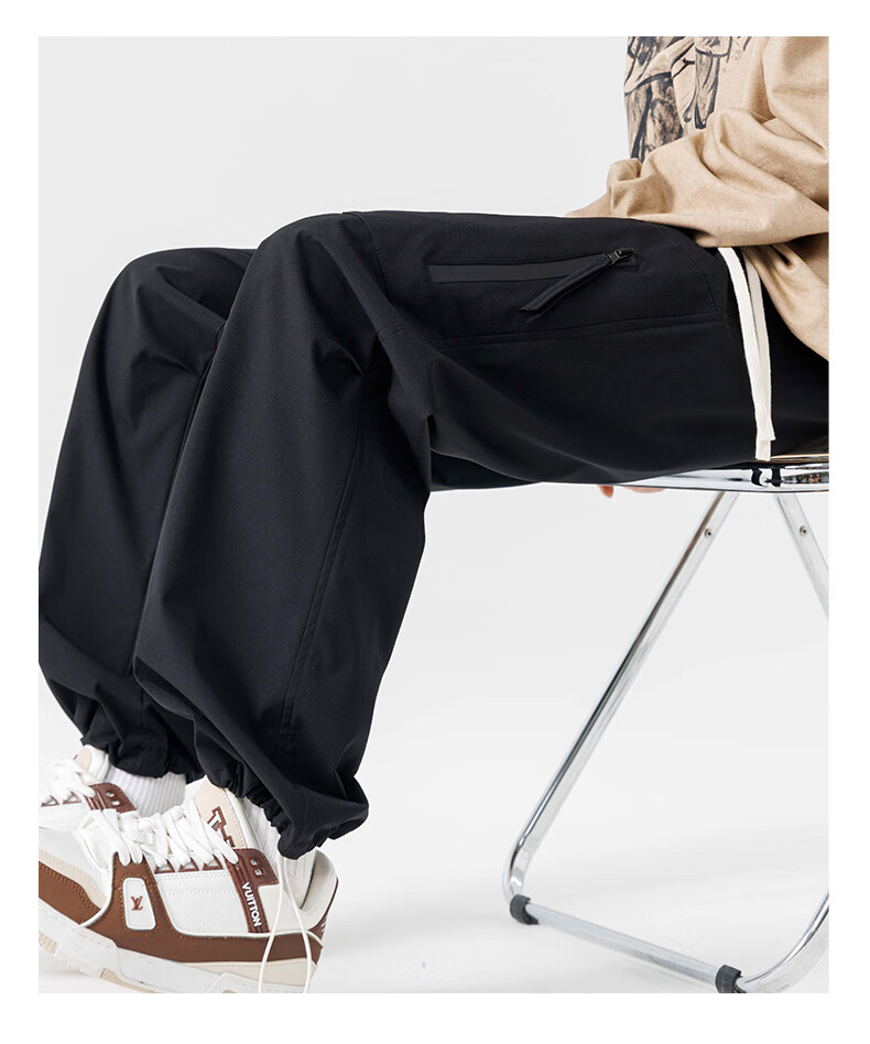 Dingfengbaoluo American-Style Functional Cargo Pants for Men, Summer Versatile Loose-Fit Trendy Outdoor Hiking Casual Trousers DFK35 Apricot Color 2XL 7