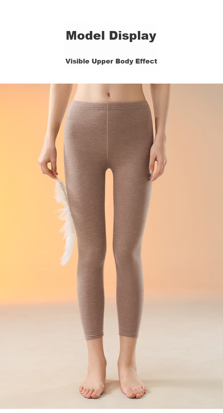 LangSha Women's Thermal Underwear, Tight-Fitting Warm Fleece-Lined Pants for Winter And Autumn, High-Waisted Leggings, Cashmere Base Layer Pants 19