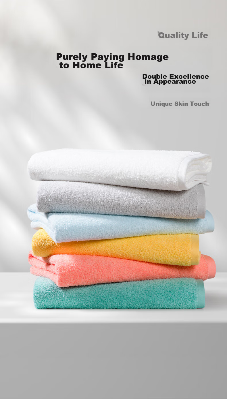 GGT Japanese Rainbow Cotton High-End Hotel Bath Towel for Men And Women, Home Use, Absorbent, Quick-Drying, All-Cotton, Zanzhi Sports 1