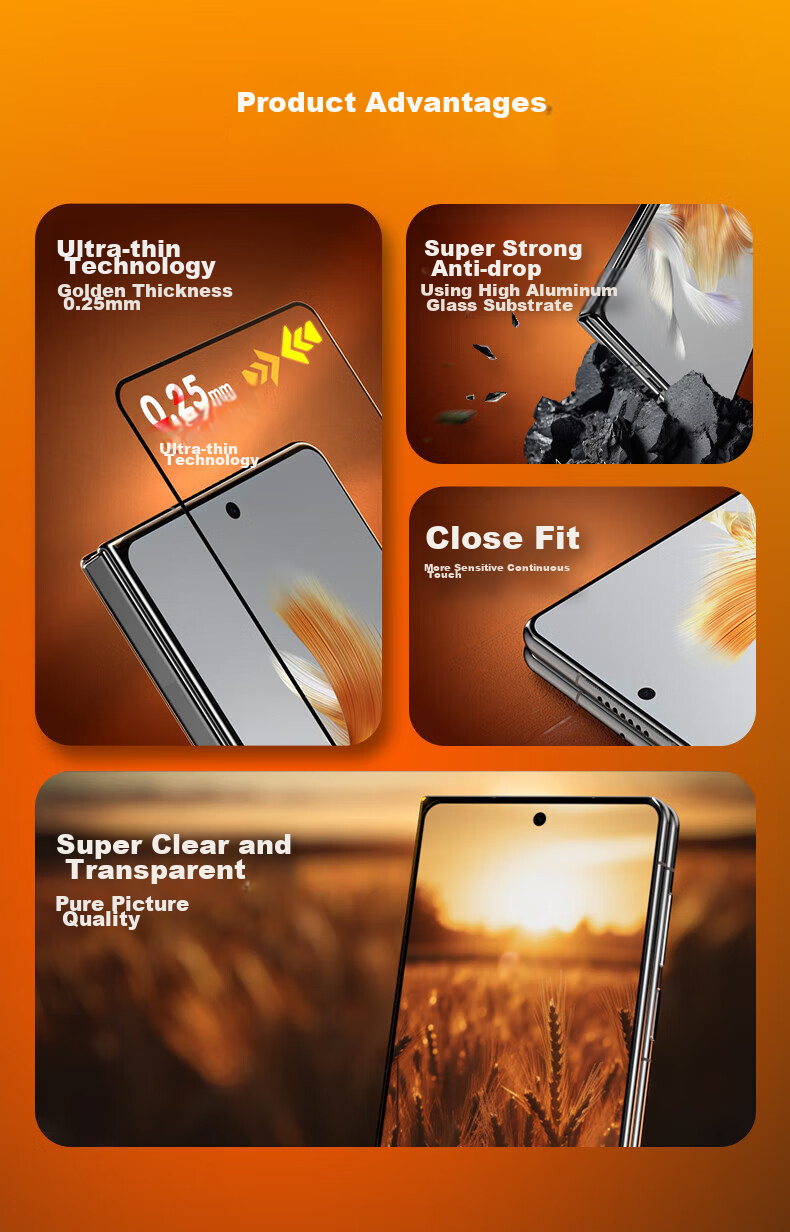 LLUNC Tempered Glass Screen Protector for OPPO Reno10, Compatible with Reno9pro/pro+, Reno9 Universal Curved Coverage Ultra-Thin Ultra-Clear Shatterproof Anti-Fingerprint Protective Film 4