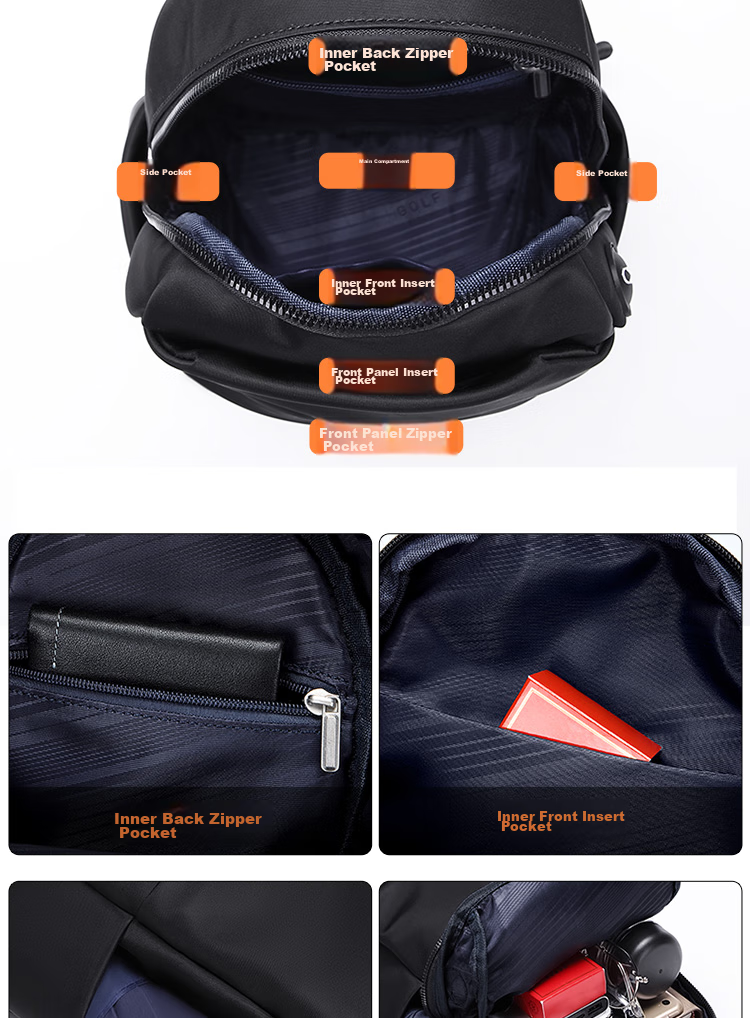 GOLF Chest Bag for Men, Trendy Crossbody Bag, Casual Shoulder Bag for IPad And Phone, Cycling Sports Travel Small Backpack 14