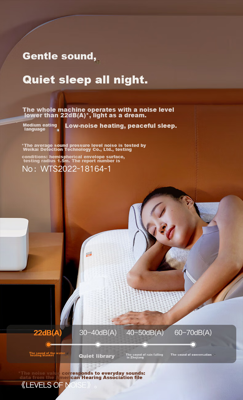 MIJIA Dual-Person Smart Rapid Heating Silent Electric Blanket with Remote Control, Left And Right Dual Control, Water Heating Blanket, 1.5 Meters 7